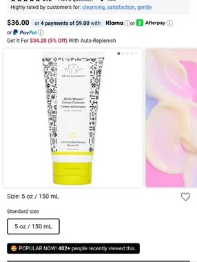 Drunk Elephant Mello Marula Cream Cleanser W/ Colloidal Oatmeal & Marula Oil NIB